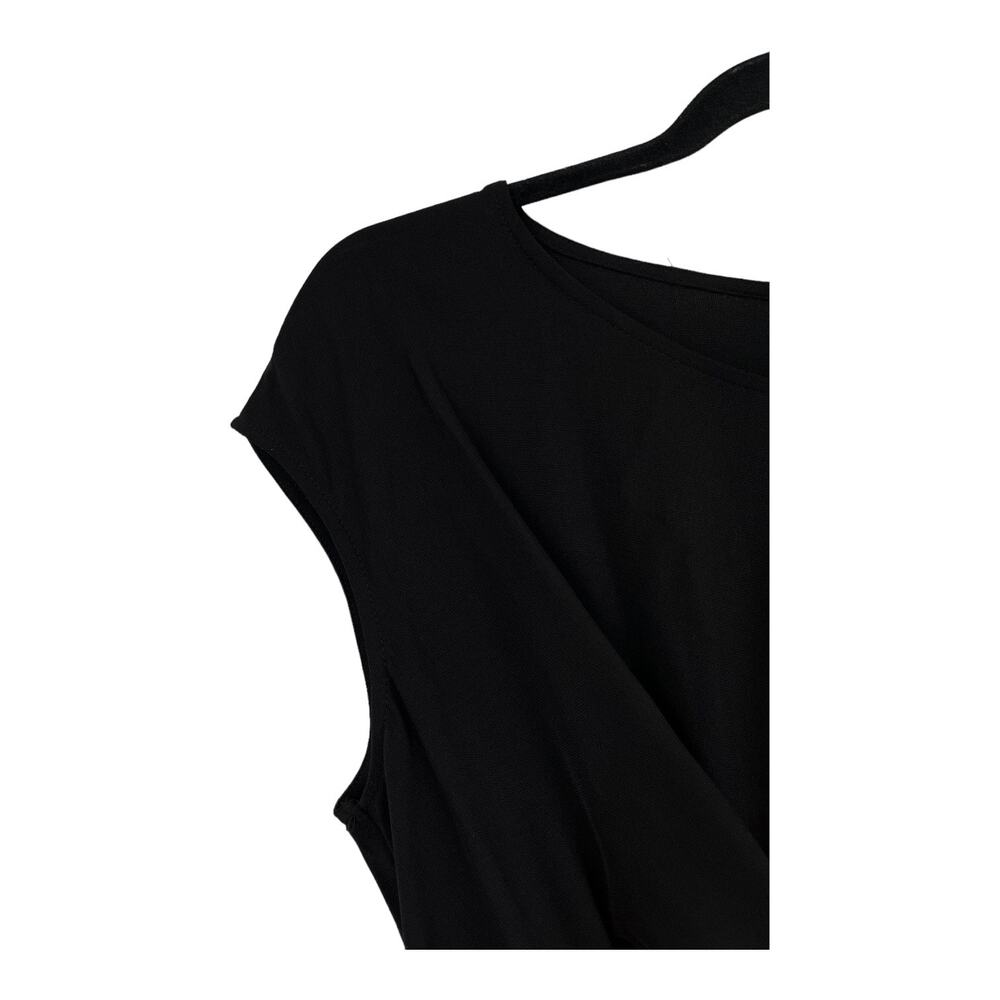 Max Studio dress cap sleeve front detailed black Small S - Picture 3 of 6